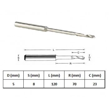 GFB 5x8-120mm ALÜMİNYUM FREZEUZUN