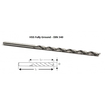 GFB 8,3mm HSS TAŞLANMIŞ UZUN MATKAP UCU BEYAZ