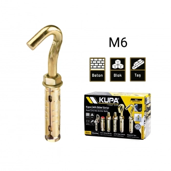 KUPA AÇIK KANCA ÇELİK DÜBEL M6  (800)