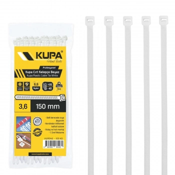 KUPA CIRT KELEPÇE BEYAZ 3,6 X 150 MM  (250)