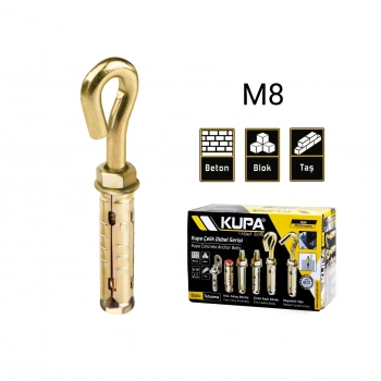 KUPA KAPALI KANCA ÇELİK DÜBEL M8  (400)