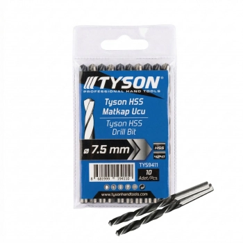 TYSON HSS MATKAP UCU 7,5 MM  (1000)