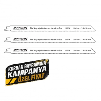 TYSON TİLKİ KUYRUĞU PAS. KEMİK VE BUZ KESME S1211K 5Lİ SET