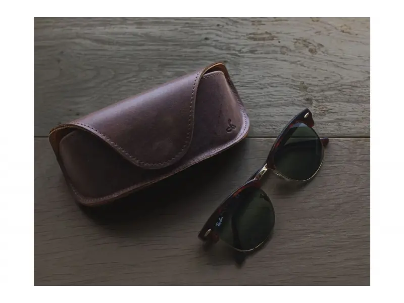 Vintage Deri Gözlük Kılıfı