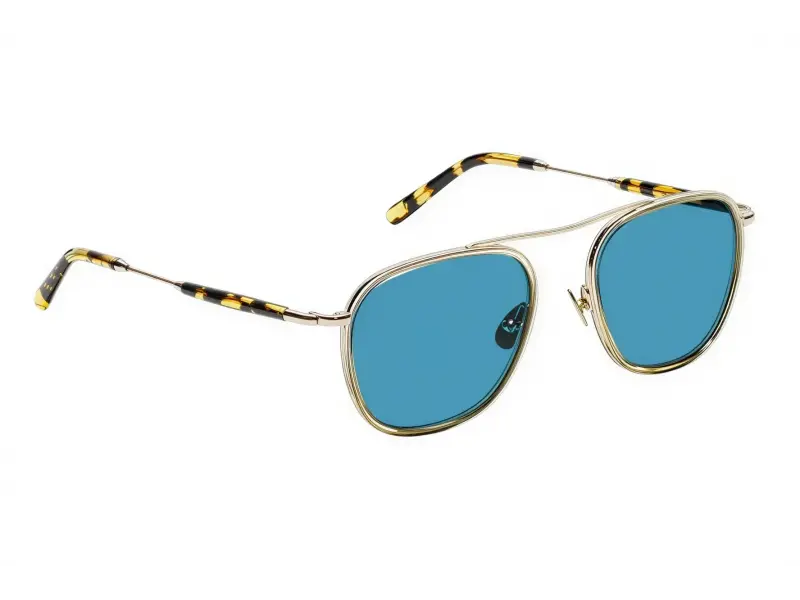 Moscot Fanagle Sun 53 Citron/Tort Gold Celeb Blue