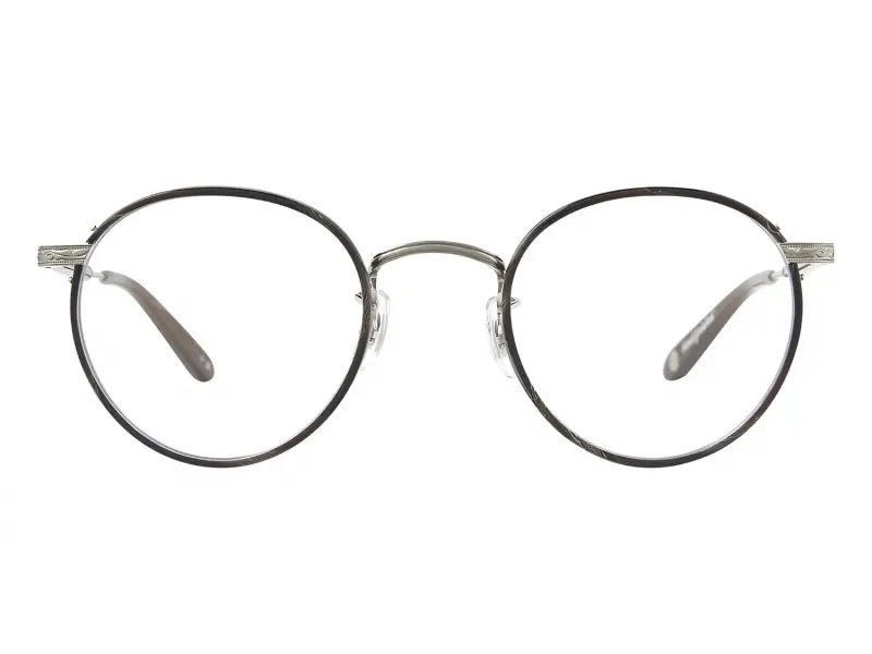Garrett Leight GLCO Wilson 46 Dark Wave Rock-Brushed Silver Hazel