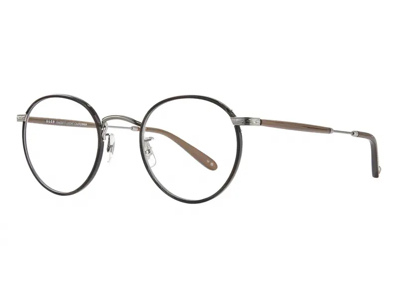 Garrett Leight GLCO Wilson 46 Dark Wave Rock-Brushed Silver Hazel