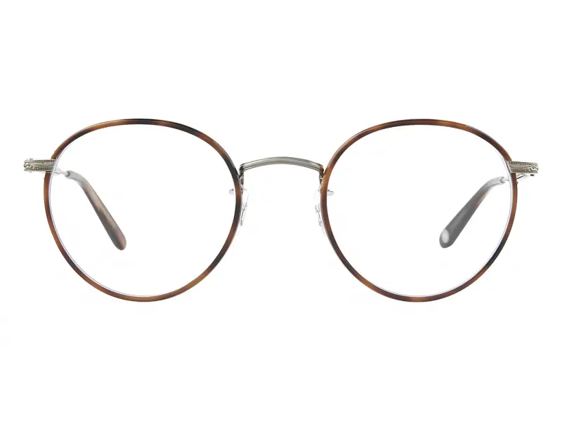 Garrett Leight GLCO Wilson 46 Honeycomb Tortoise-Pewter Khaki Tortoise