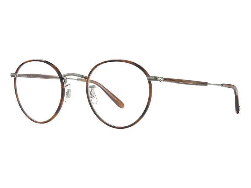 Garrett Leight GLCO Wilson 46 Honeycomb Tortoise-Pewter Khaki Tortoise