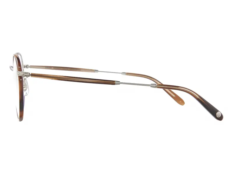 Garrett Leight GLCO Wilson 46 Honeycomb Tortoise-Pewter Khaki Tortoise