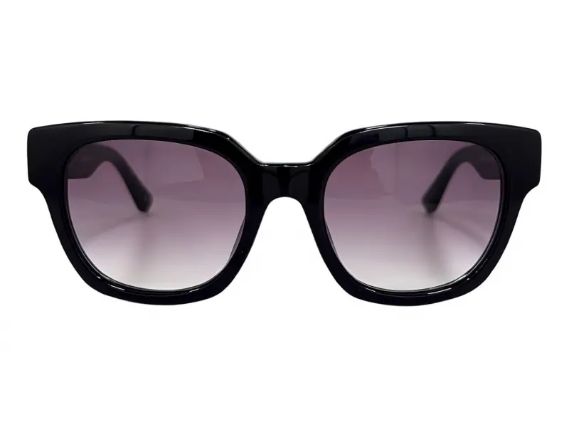 Linda Farrow Eni Black/Yellow Gold - Plum Grad Lens