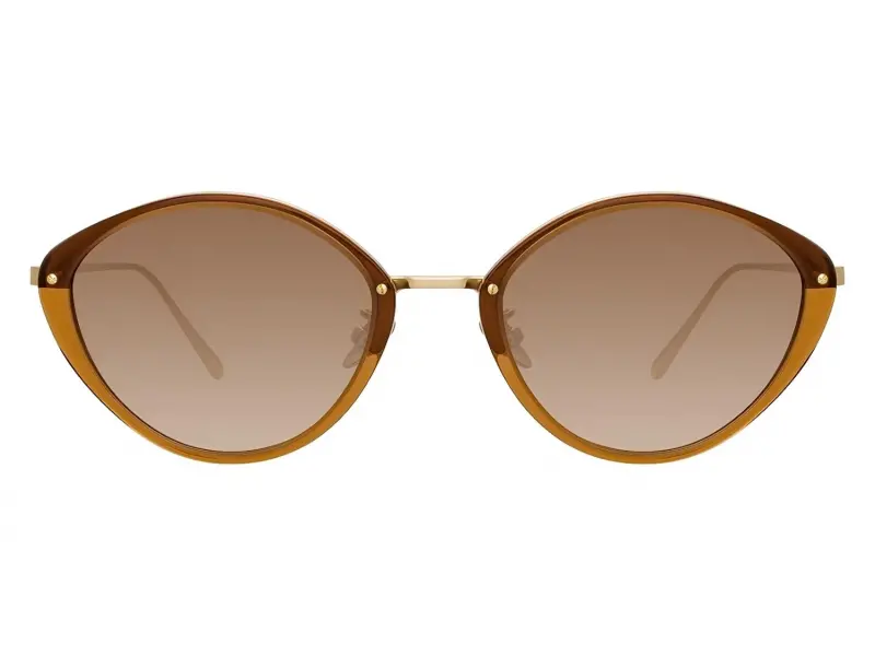 Linda Farrow Magda Butrym 19 C2 White Light Gold Mocha Grand