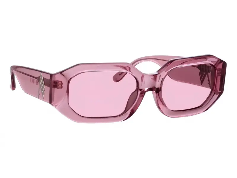 Linda Farrow The Attico Blake Powder Pink/Silver - Pink Lens