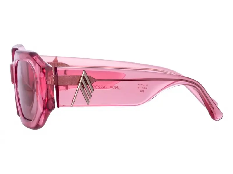 Linda Farrow The Attico Blake Powder Pink/Silver - Pink Lens