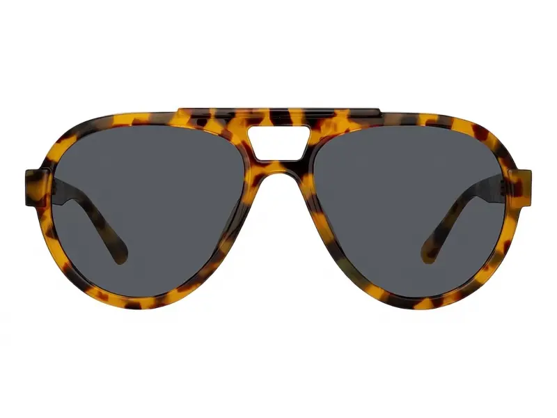 Linda Farrow The Attico TheaT-Shell/Yellow Gold BlueLens