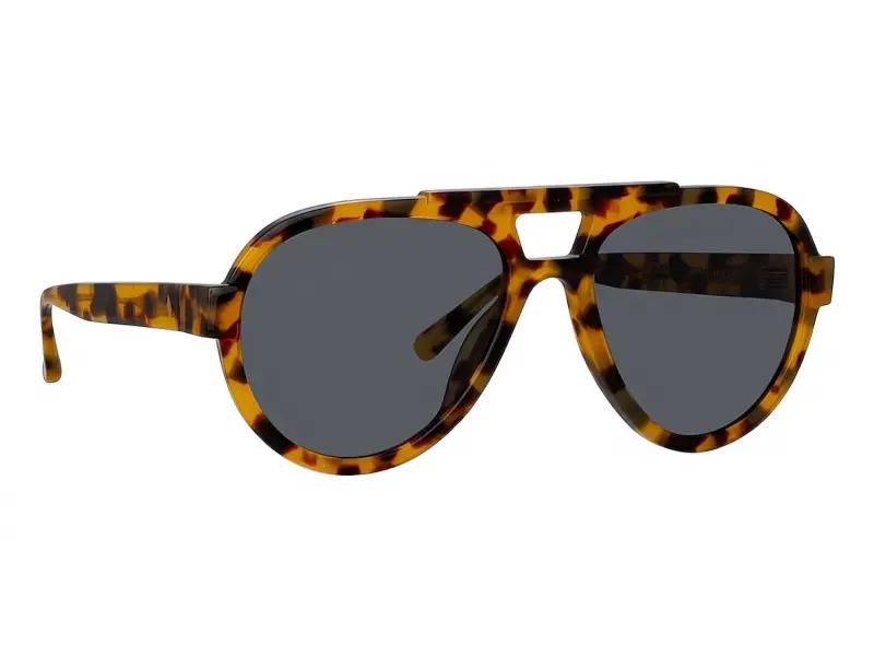 Linda Farrow The Attico TheaT-Shell/Yellow Gold BlueLens