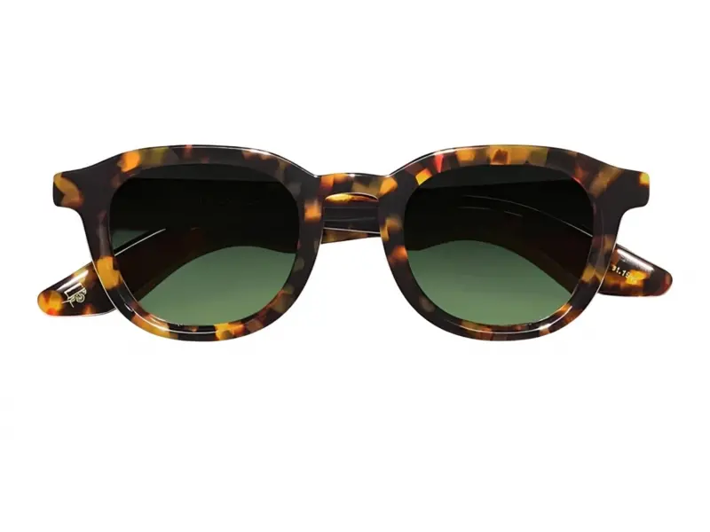 Moscot Dahven Sun 47 Tortoise Forest Wood