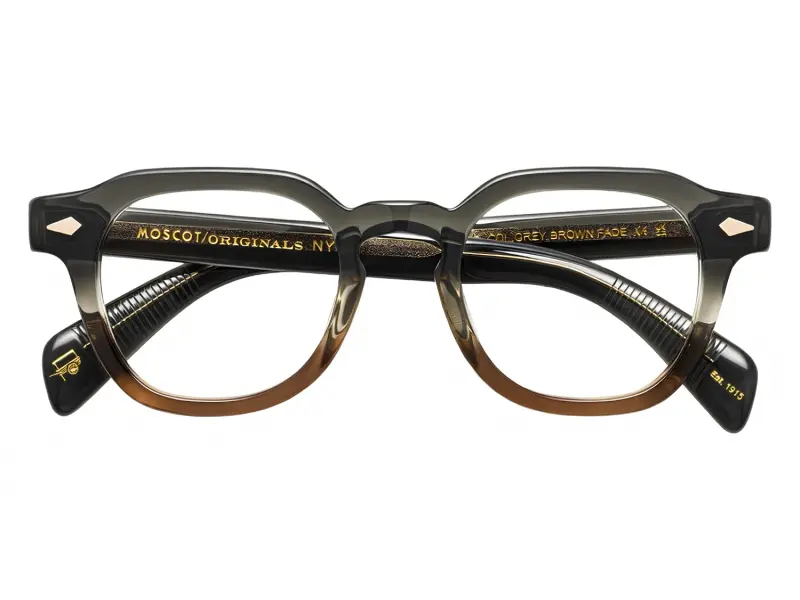 Moscot Dolt Sun 49 Grey Brown Fade Chest Fade