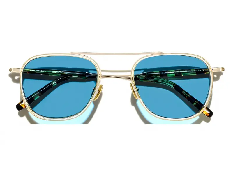 Moscot Fanagle Sun 53 Citron/Tort Gold Celeb Blue