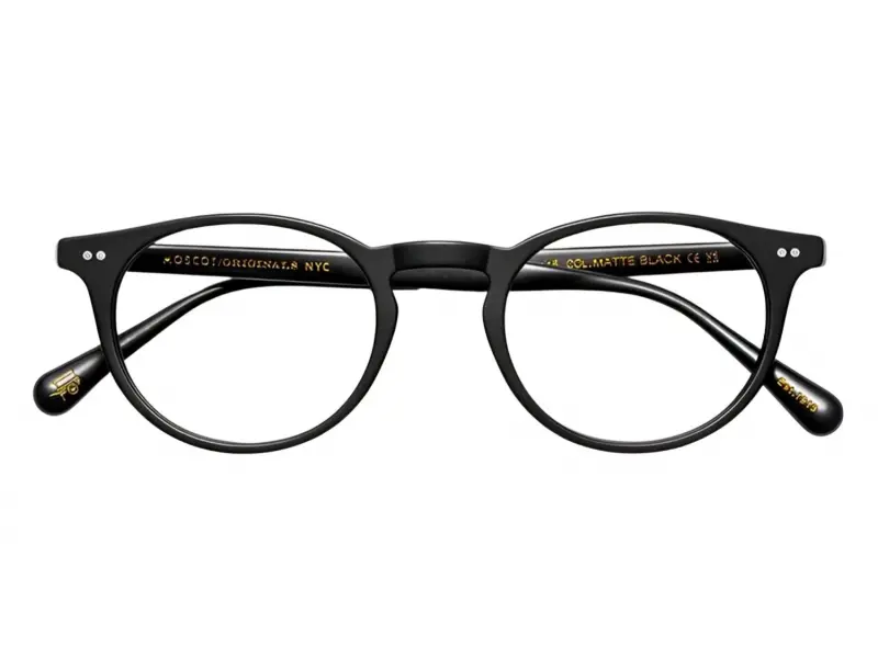 Moscot Frankie Matte Black 45 0300-01