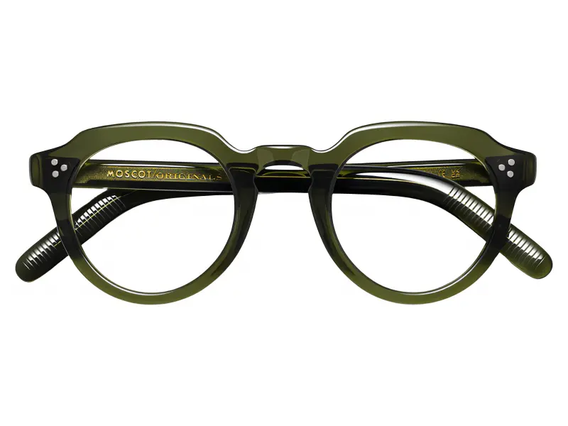 Moscot Gavolt Dark Green 45 Demo Lenses