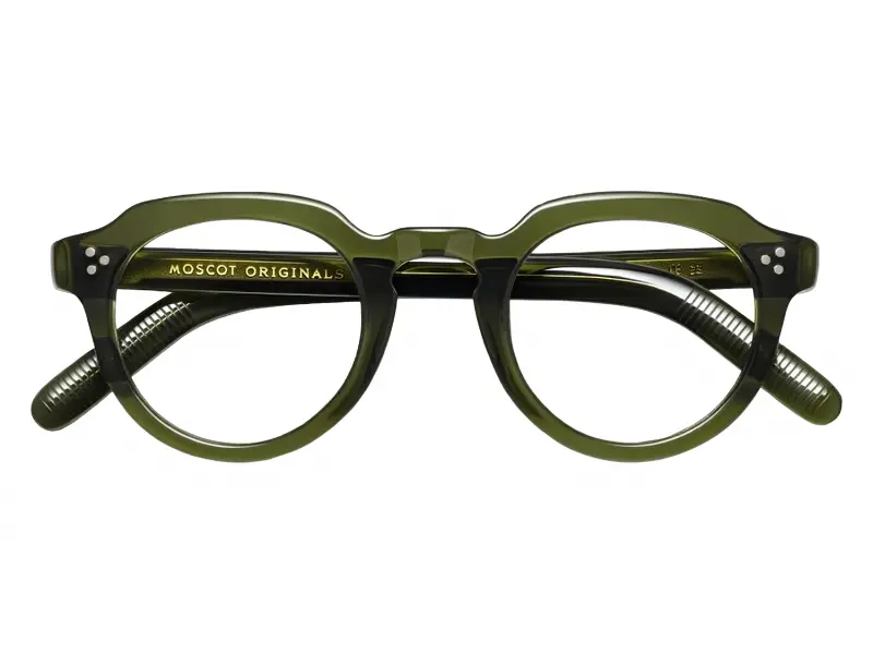 Moscot Gavolt Sun 48 Dark Green Chestnut Fade