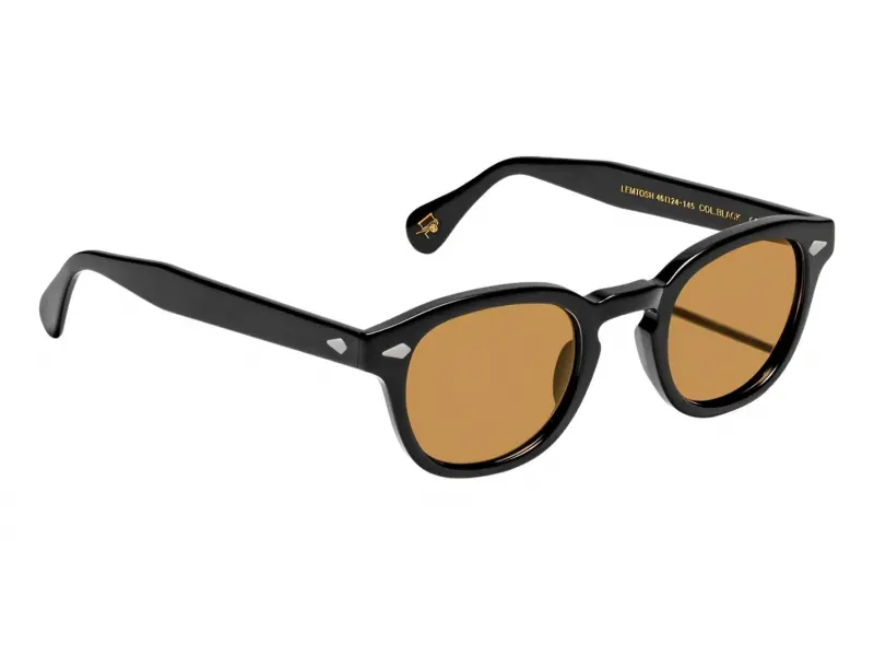 Moscot Lemtosh Base 2 Sun 49 Black Amber