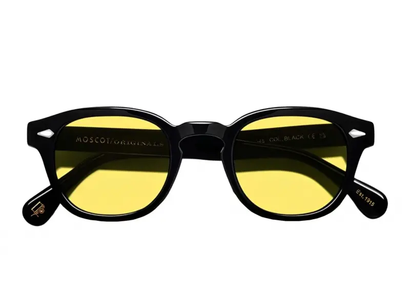 Moscot Lemtosh Base 2 Sun 49 Black Mellow Yellow