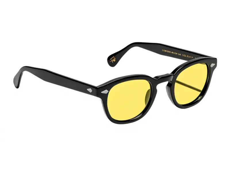 Moscot Lemtosh Base 2 Sun 49 Black Mellow Yellow