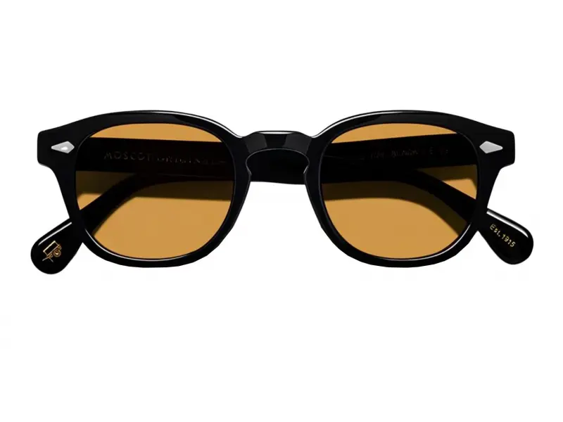 Moscot Lemtosh Base 2 Sun Black 46 Amber