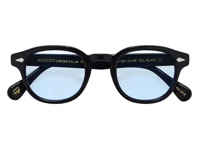 Moscot Lemtosh Base 2 Sun Black 46 Bel Air Blue Lens