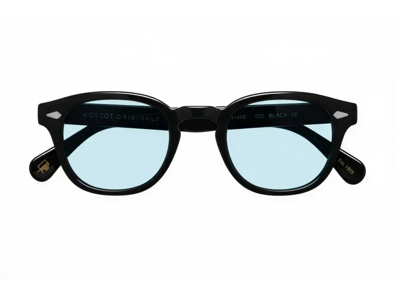 Moscot Lemtosh Base 2 Sun Black 49 Bel Air Blue Lens