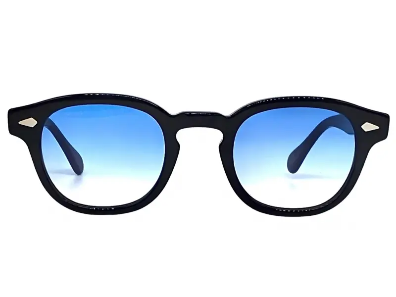 Moscot Lemtosh Base 2 Sun Black 49 Broadway Blue Fade