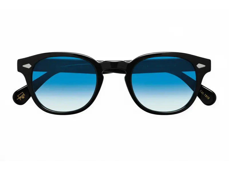 Moscot Lemtosh Base 2 Sun Black 49 Broadway Blue Fade