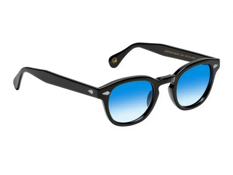 Moscot Lemtosh Base 2 Sun Black 49 Broadway Blue Fade