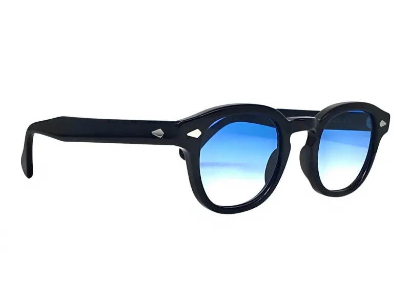 Moscot Lemtosh Base 2 Sun Black 49 Broadway Blue Fade