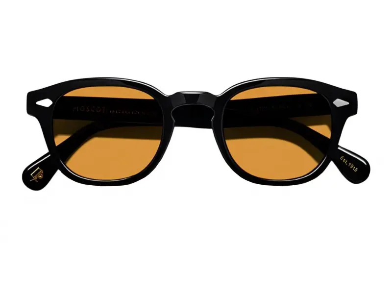 Moscot Lemtosh Base 49 Black Amber
