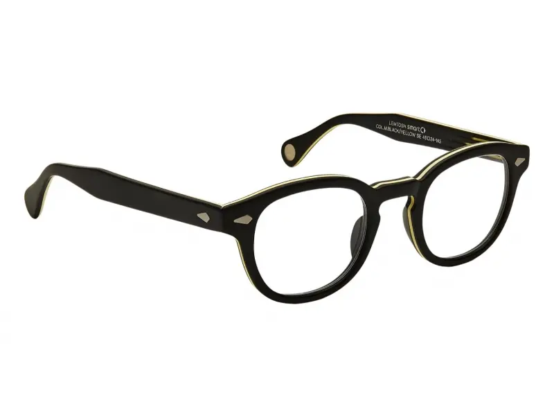 Moscot Lemtosh Smart Matte Black/Yellow 49