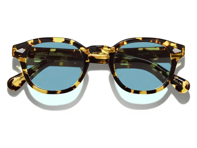 Moscot Lemtosh Sun 46 Tokyo Tortoise Blue Glass