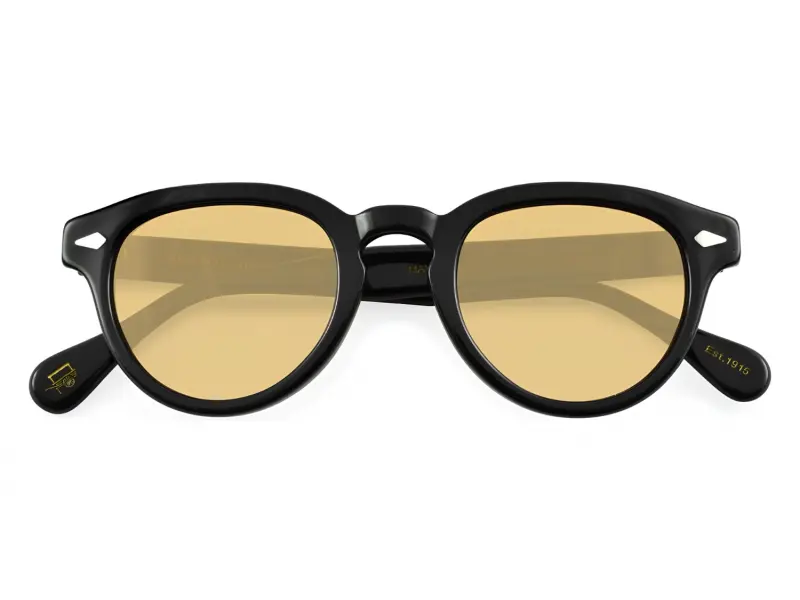 Moscot Maydela Sun 46 Black Amber Lenses