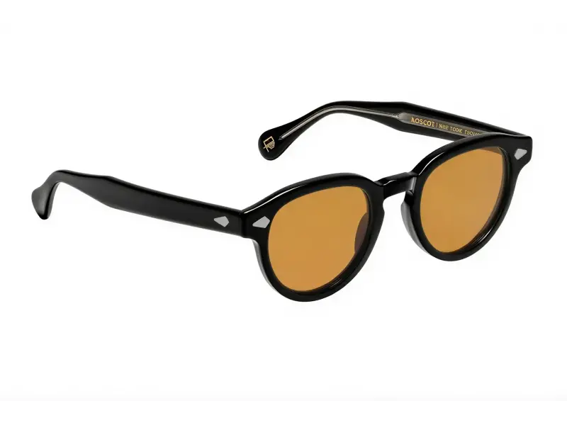 Moscot Maydela Sun 46 Black Amber Lenses