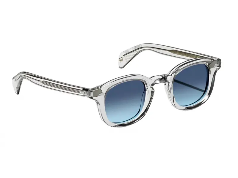 Moscot Mekler Sun 49 Light Grey Denim Blue