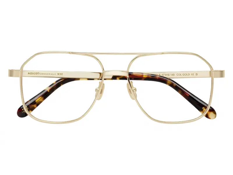 Moscot Mingle Sun 57 Gold Chestnut Fade