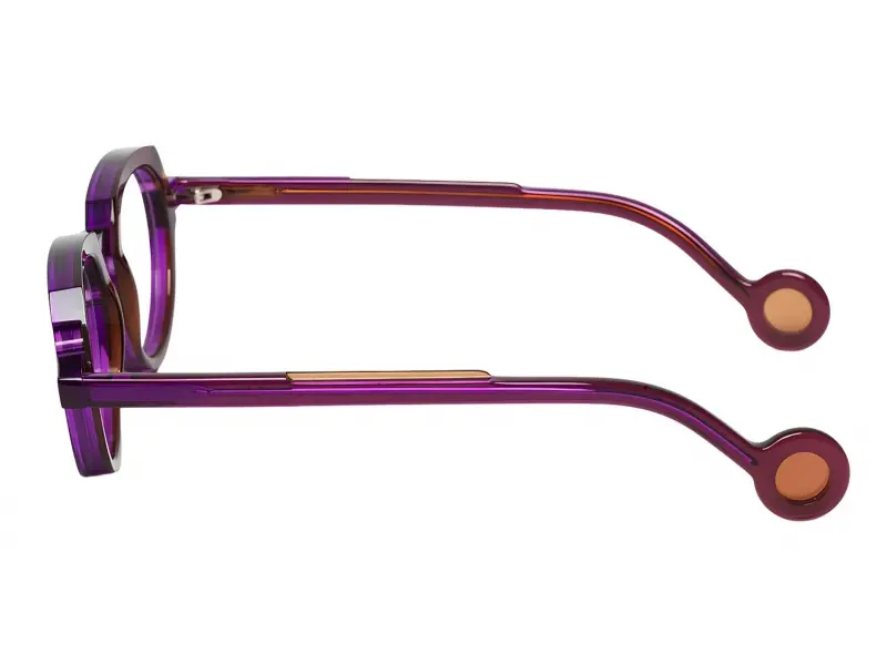 Theo Andy 019 Fluo Purple + Transparent Brown