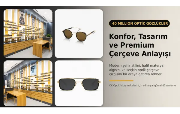 40 Million Optik Gözlükler: Konfor, Tasarım ve Premium Çerçeve Anlayışı İçin Kapsamlı Rehber