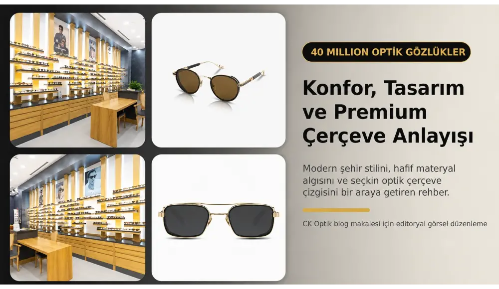 40 Million Optik Gözlükler: Konfor, Tasarım ve Premium Çerçeve Anlayışı İçin Kapsamlı Rehber