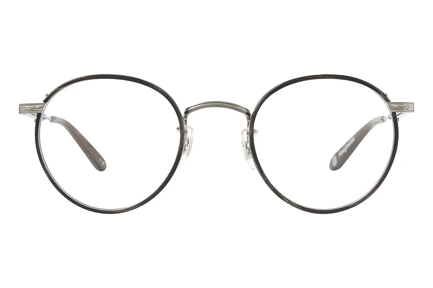 Garrett Leight GLCO Wilson 46 Dark Wave Rock-Brushed Silver Hazel