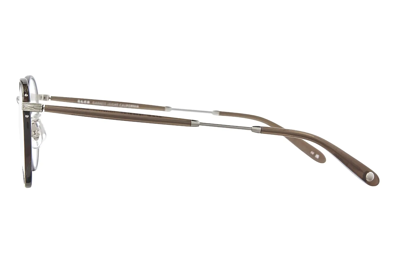 Garrett Leight GLCO Wilson 46 Dark Wave Rock-Brushed Silver Hazel