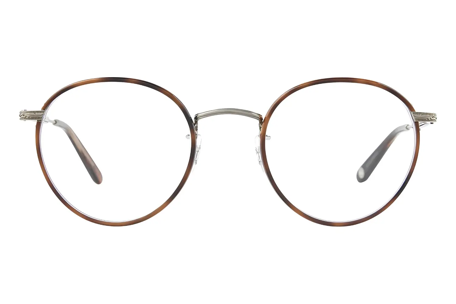 Garrett Leight GLCO Wilson 46 Honeycomb Tortoise-Pewter Khaki Tortoise