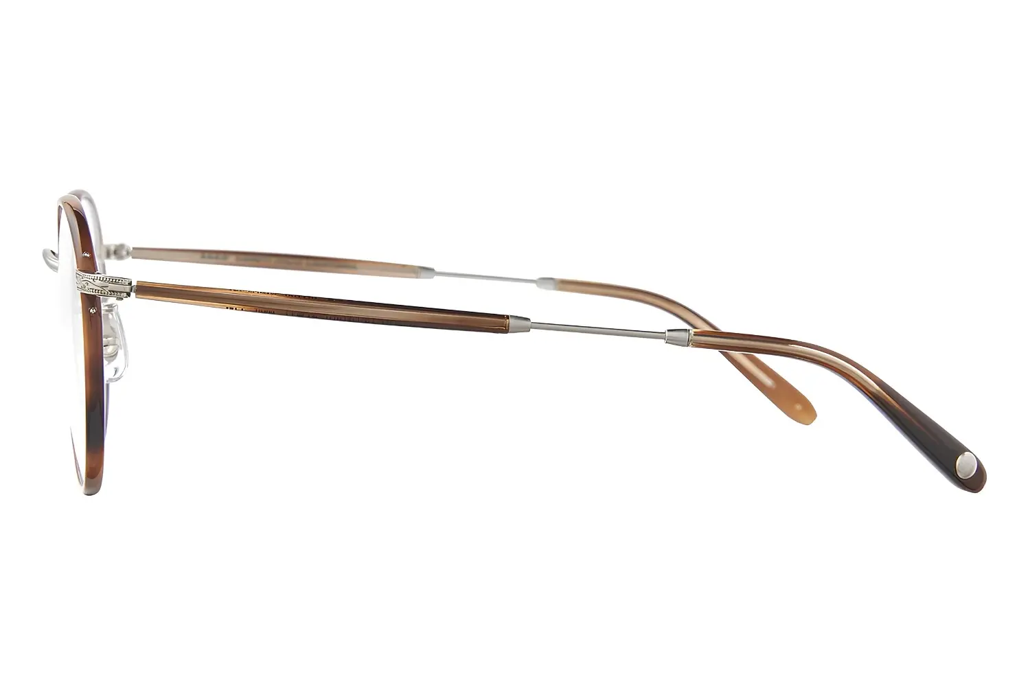 Garrett Leight GLCO Wilson 46 Honeycomb Tortoise-Pewter Khaki Tortoise